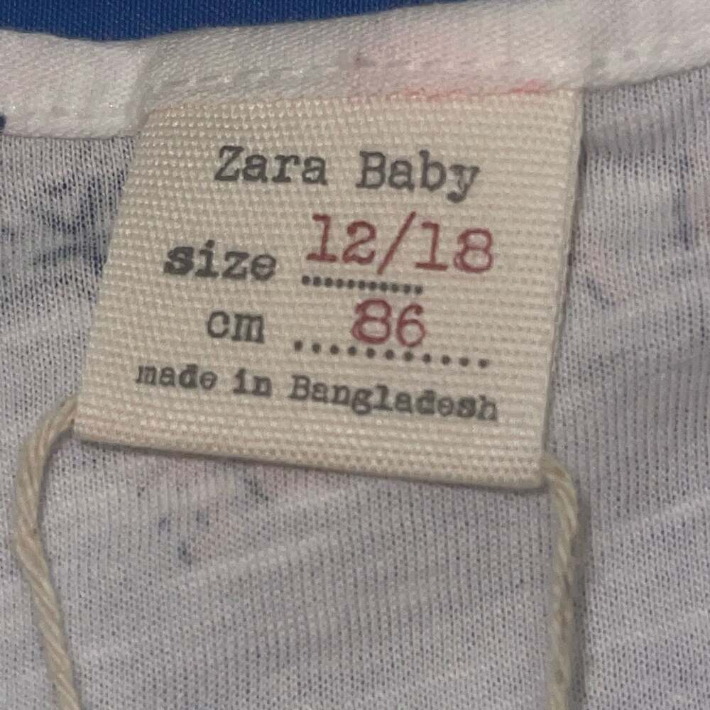 12-18 M Zara Baby Girl 'La Plage' Sea Print Sleeveless Cotton Tank Top - Picture 2 of 5